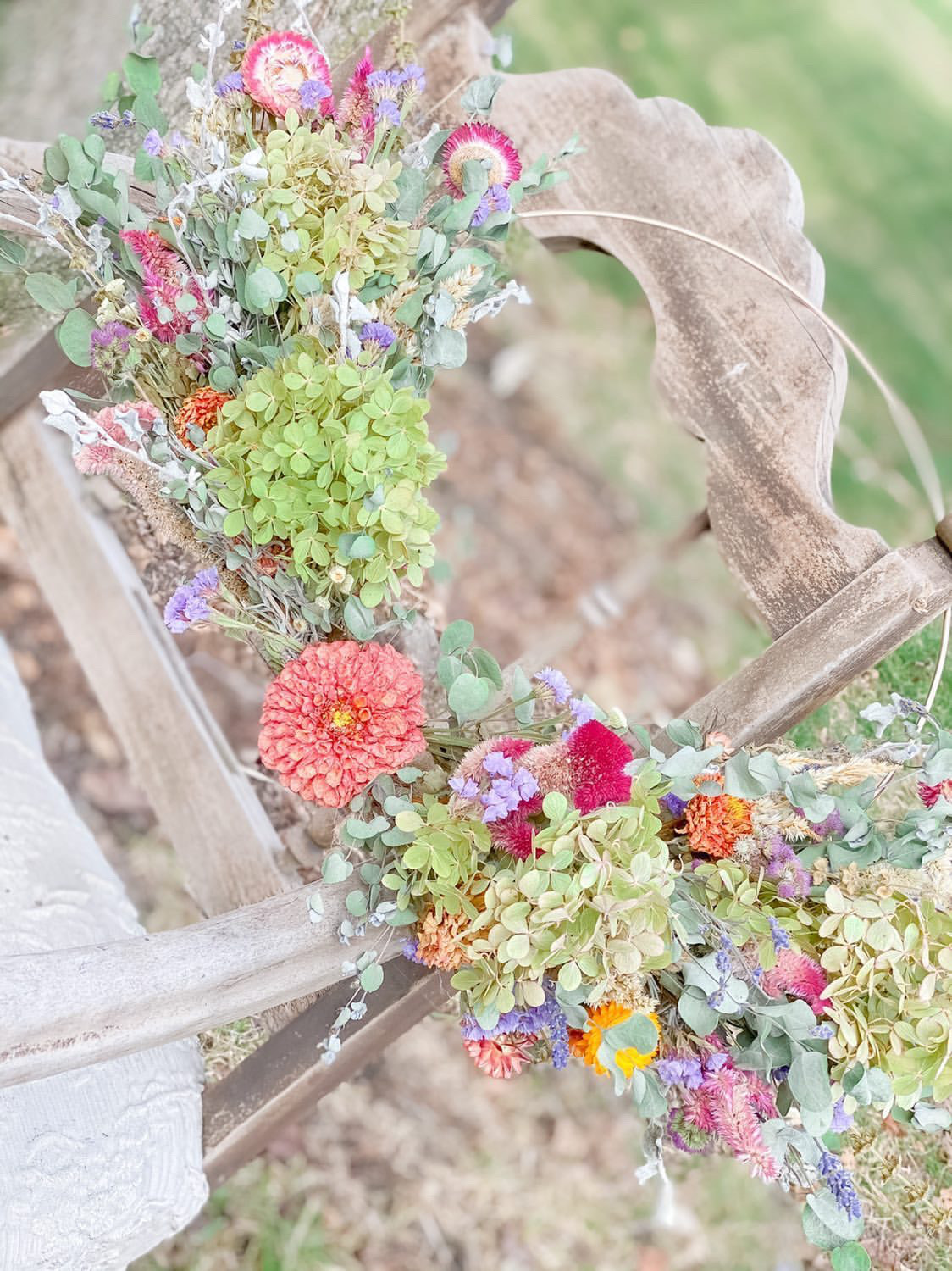 three silos farm floral wreath 