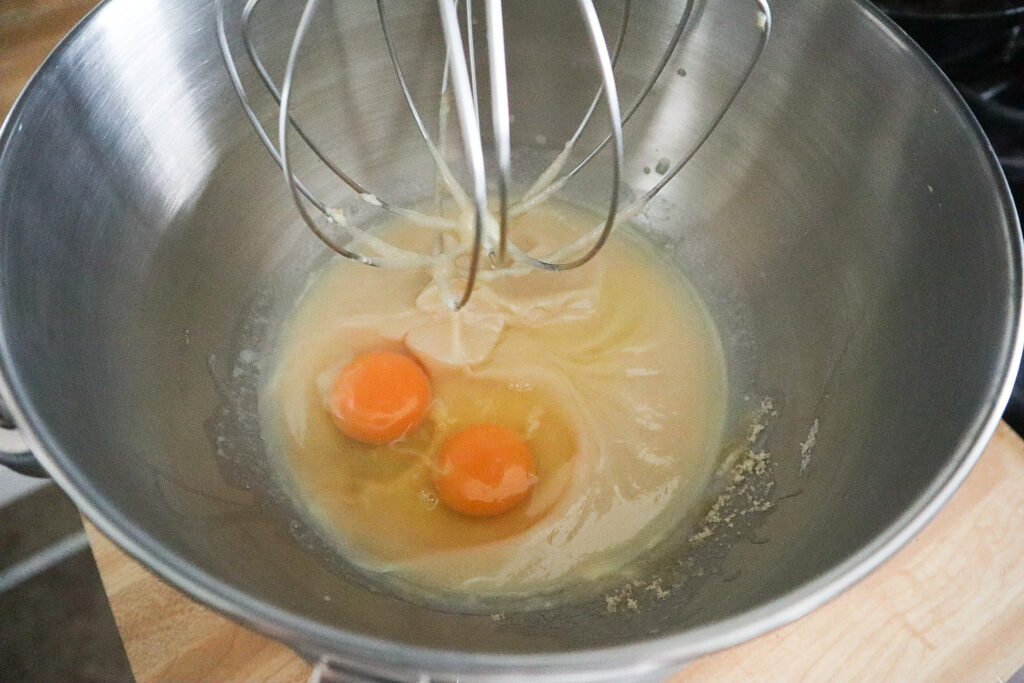 eggs in wet ingredients 